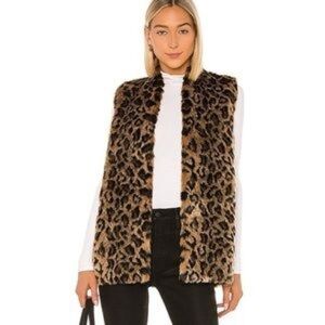 Velvet by Graham & Spencer Faux Fur Vest - Cheetah Print